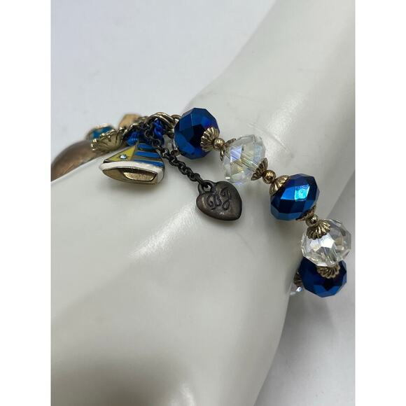 Betsey‎ Johnson Yacht Club Spectator Sailboat Multicolor Half Stretch Bracelet - Picture 5 of 10